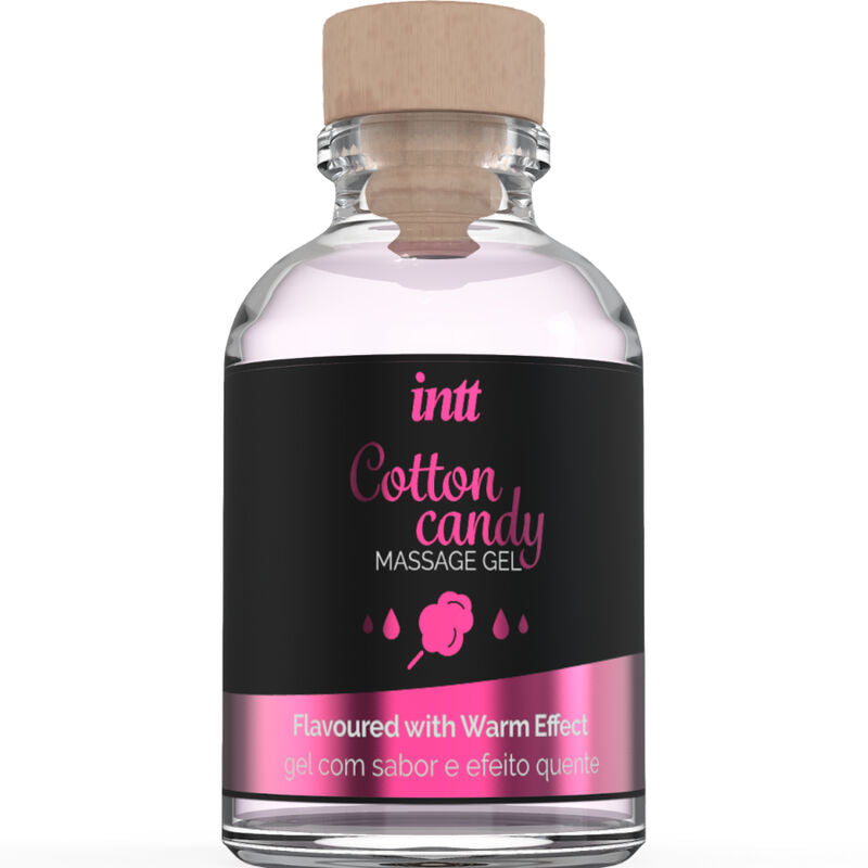 INTT MASSAGE & ORAL SEX - GEL DA MASSAGGIO AL GUSTO DI CANDY COTONE CON EFFETTO RISCALDANTE ALIMENTARE