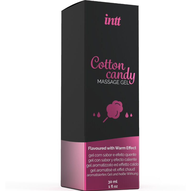 INTT MASSAGE & ORAL SEX - GEL DA MASSAGGIO AL GUSTO DI CANDY COTONE CON EFFETTO RISCALDANTE ALIMENTARE