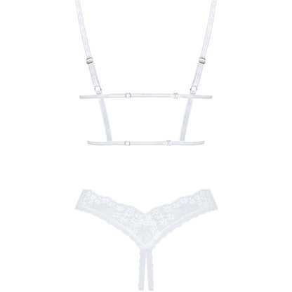 OBSESSIVE - REGGISENO E MUTANDINA SET CELESTE 2 PEZZI CUPLESS XS/S