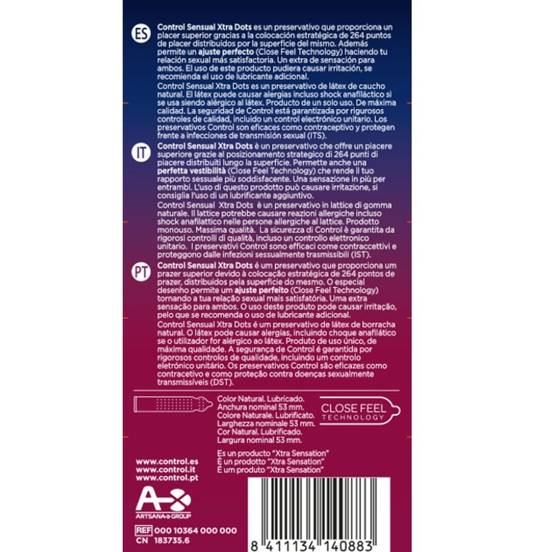 CONTROL - PRESERVATIVI XTRA DOT 12 UDS