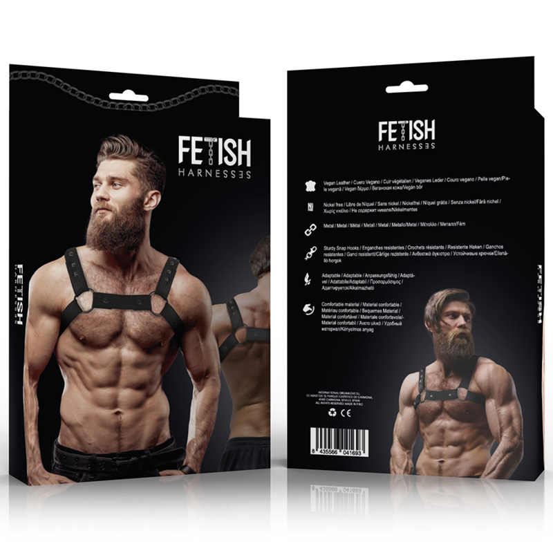 FETISH SUBMISSIVE ATTITUDE - IMBRACATURA SPORTIVA REGOLABILE IN NEOPRENE DA UOMO