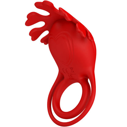 PRETTY LOVE - ANELLO VIBRATORE RUBEN 7 VIBRAZIONI IN SILICONE ROSSO