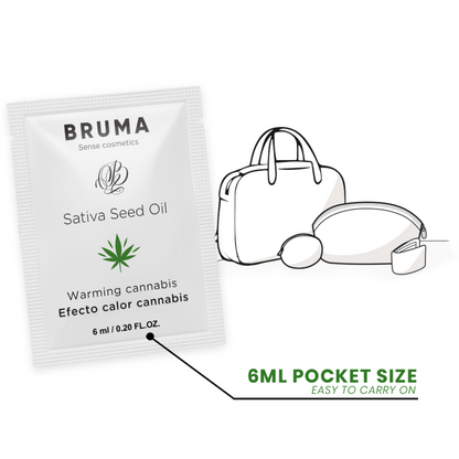 BRUMA - GEL SCORREVOLE ALL''OLIO DI SEMI DI SATIVA GUSTO CANNABIS RISCALDANTE 6 ML