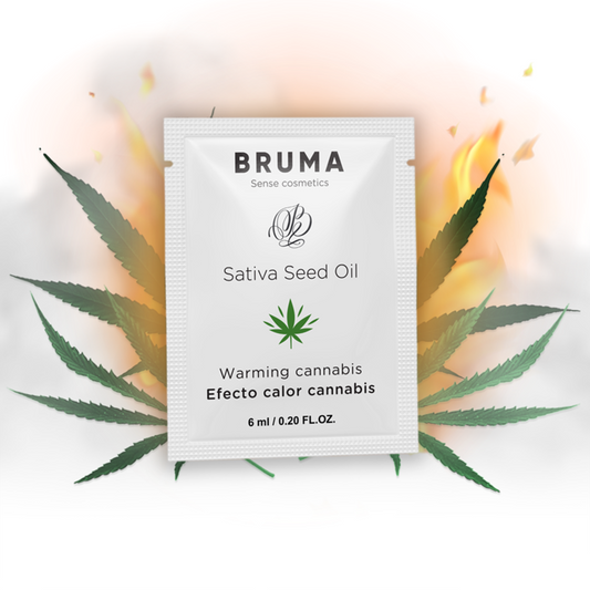 BRUMA - GEL SCORREVOLE ALL''OLIO DI SEMI DI SATIVA GUSTO CANNABIS RISCALDANTE 6 ML