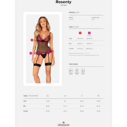 OBSESSIVE - CORSETTO ROSENTY XS/S