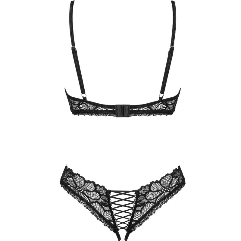 OBSESSIVE - perizoma e reggiseno SERAFIA SET DUE PEZZI SENZA COPPE XS/S