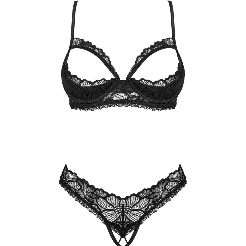 OBSESSIVE - perizoma e reggiseno SERAFIA SET DUE PEZZI SENZA COPPE XS/S