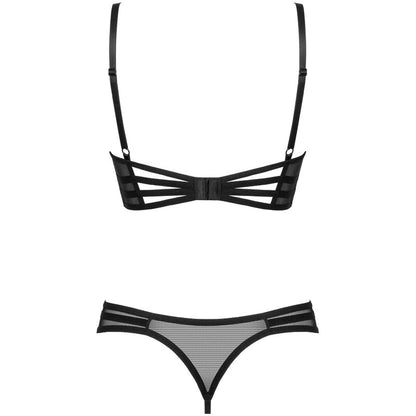 OBSESSIVE - REGGISENO E PERIZOMA ROXELIA SET DUE PEZZI CUPLESS XS/S