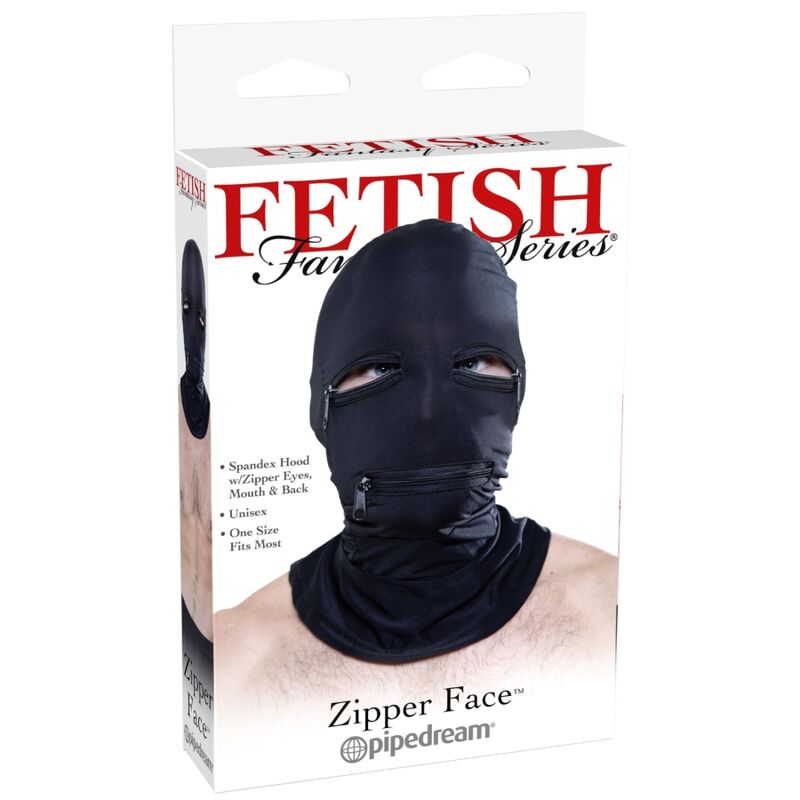 FETISH FANTASY SERIES - MASCHERA CON CERNIERE NERO