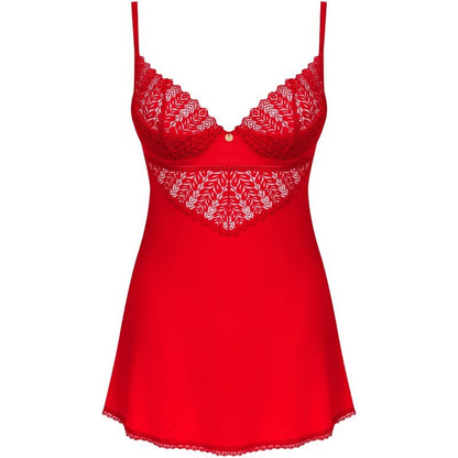 OBSESSIVE - INGRIDIA CHEMISE & TANGA ROSSO XS/S