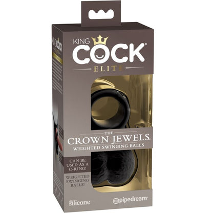 KING COCK - ELITE ANELLO CON TESTICOLO IN SILICONE