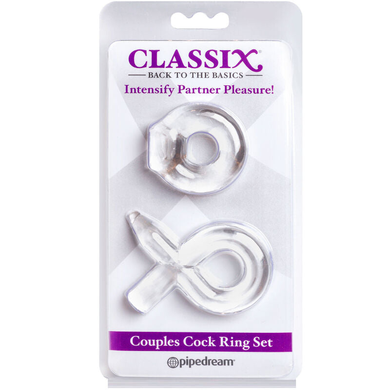 CLASSIX - SET PER COPPIA 2 ANELLI PER PENE TRASPARENTI