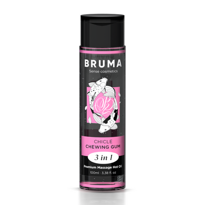 BRUMA - OLIO DA MASSAGGIO PREMIUM EFFETTO CALORE SAPORE GOMMA 3 IN 1 - 100 ML