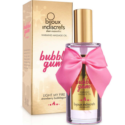 BIJOUX - INDISCRETS LIGHT MY FIRE OLIO DA MASSAGGIO EFFETTO CALORE GUSTO GOMMA