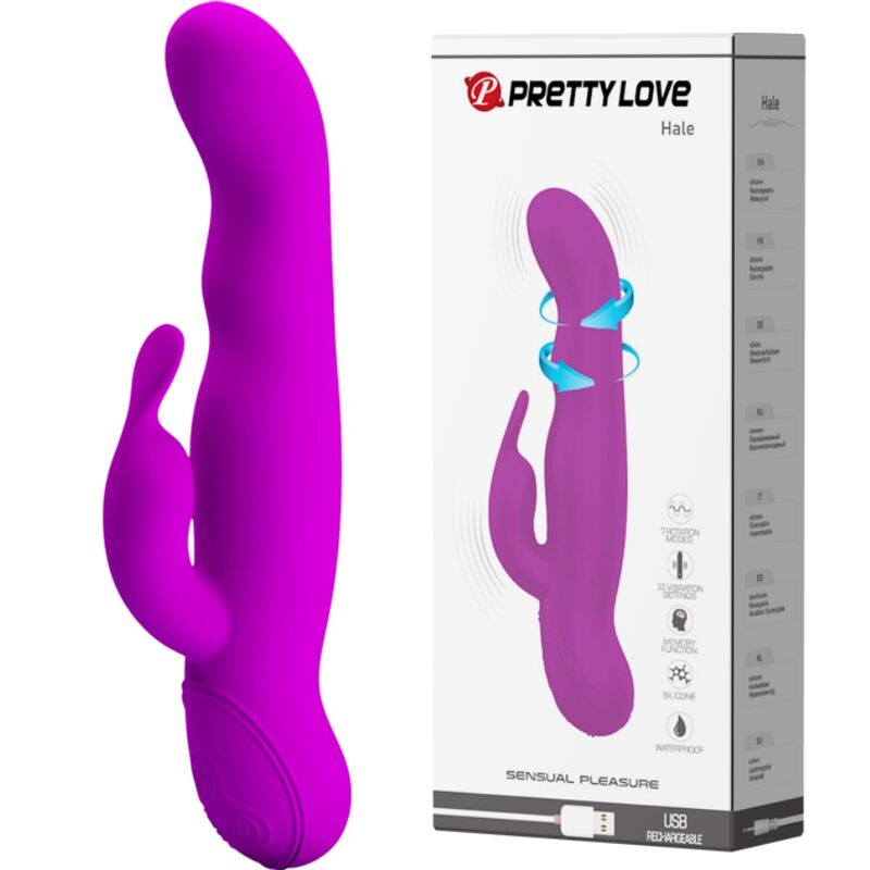 PRETTY LOVE - VIBRATORE  ROTATORE LILLA HALE DI ALTA GRADO