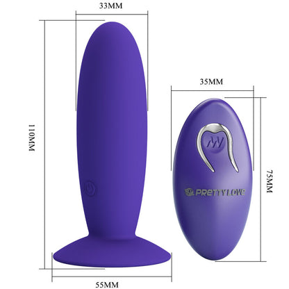 PRETTY LOVE - YOUTH PLUG VIBRATORE ANALE TELECOMANDO VIOLETTO