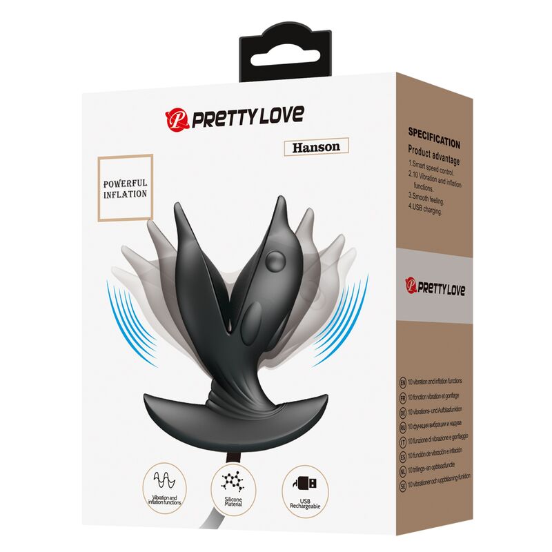 PRETTY LOVE - PLUG ANALE DELFIN GONFIABILE E RICARICABILE