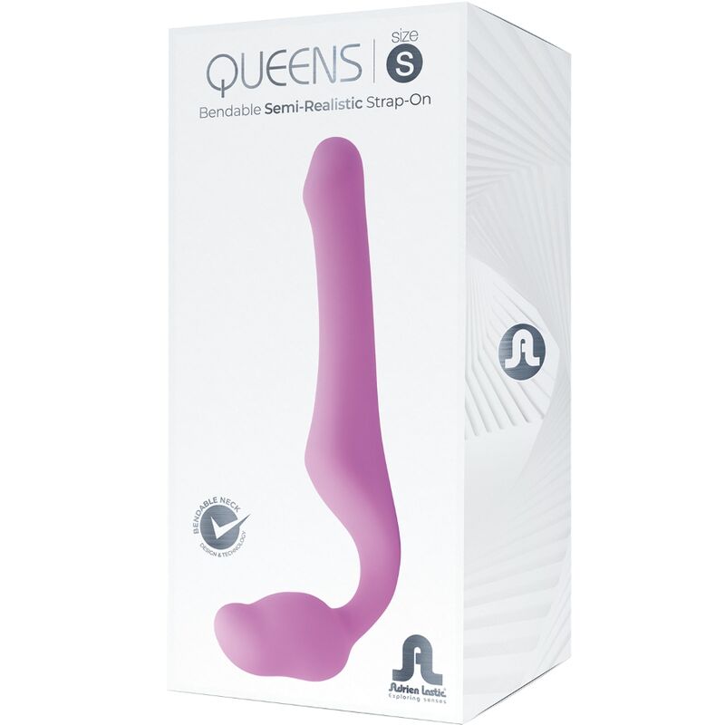 ADRIEN LASTIC - DILDO  QUEENS STRAP-ON FLESSIBILE ROSA TAGLIA S