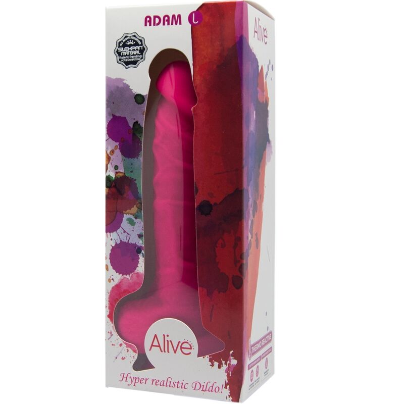 ALIVE -  DILDO ADAM L PENE REALISTICO FUCSIA 19 CM