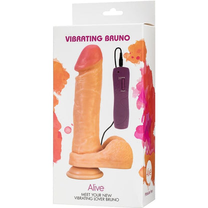 ALIVE - DILDO  VIBRATORE PENE REALISTICO BRUNO 22 CM