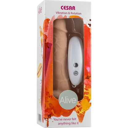 ALIVE -  DILDO VIBRATORE E ROTATORE REALISTICO DEL PENE CESAR 17,5 CM