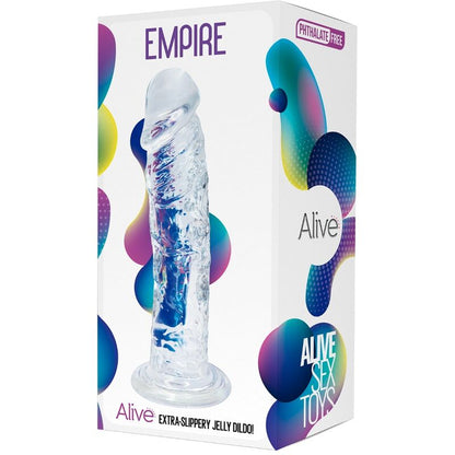 ALIVE -  DILDO PENE REALISTICO IMPERO TRASPARENTE 19,3 CM