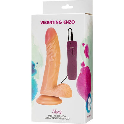 ALIVE - DILDO  VIBRATORE PENE REALISTICO ENZO 21 CM