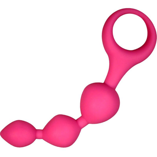 ALIVE - PLUG SFERE ANALI IN SILICONE TRIBALL ROSA 15 CM