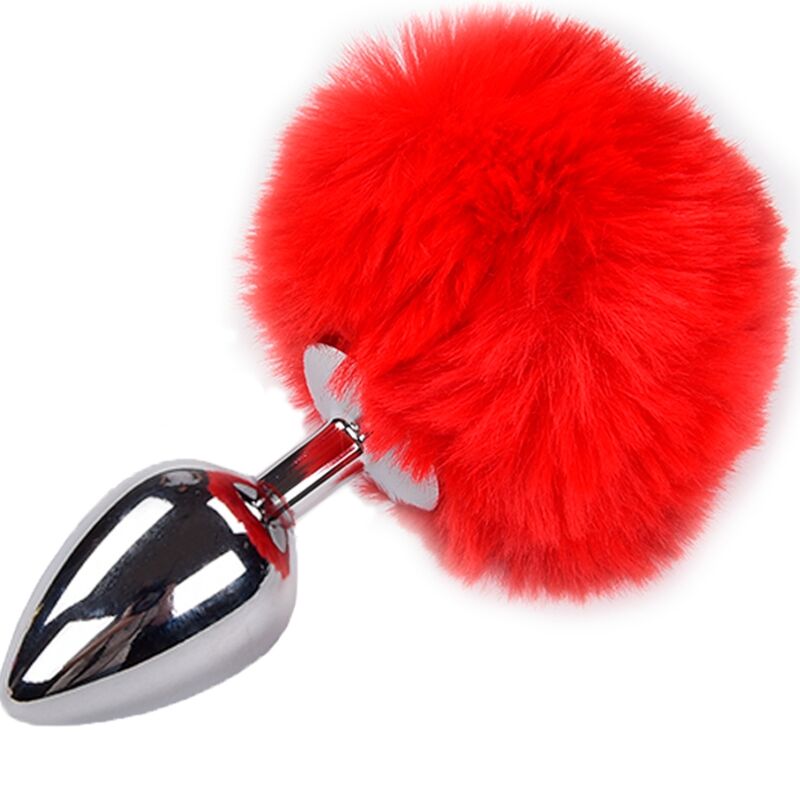 ALIVE - PLUG PIACERE ANALE METALLO LISCIO ROSSO FLUFFY TAGLIA L