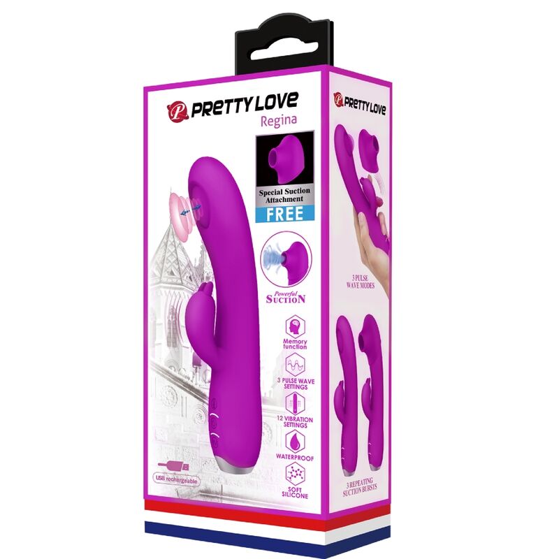 PRETTY LOVE - VIBRATORE VENTOSA RICARICABILE REGINA VIOLA