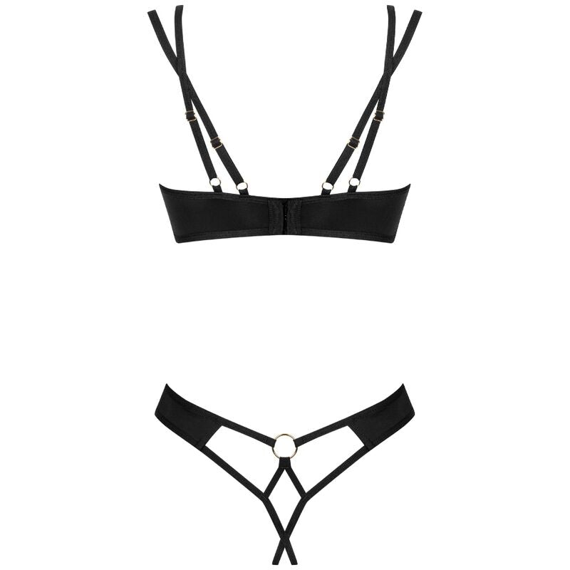 OBSESSIVE - Reggiseno e perizoma NESARI SET DUE PEZZI SENZA CAVALLETTO XL/XXL