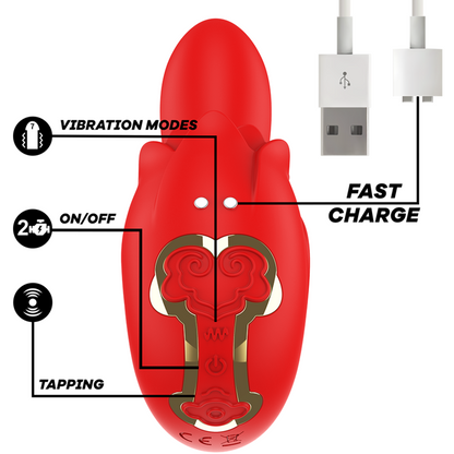 MIA -  PLUG SELENA STIMOLATORE VIBRANTE + TAPPING ROSSO