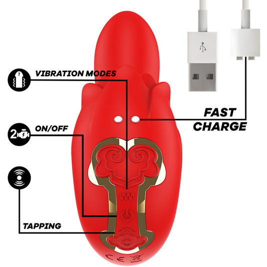 MIA -  PLUG SELENA STIMOLATORE VIBRANTE + TAPPING ROSSO