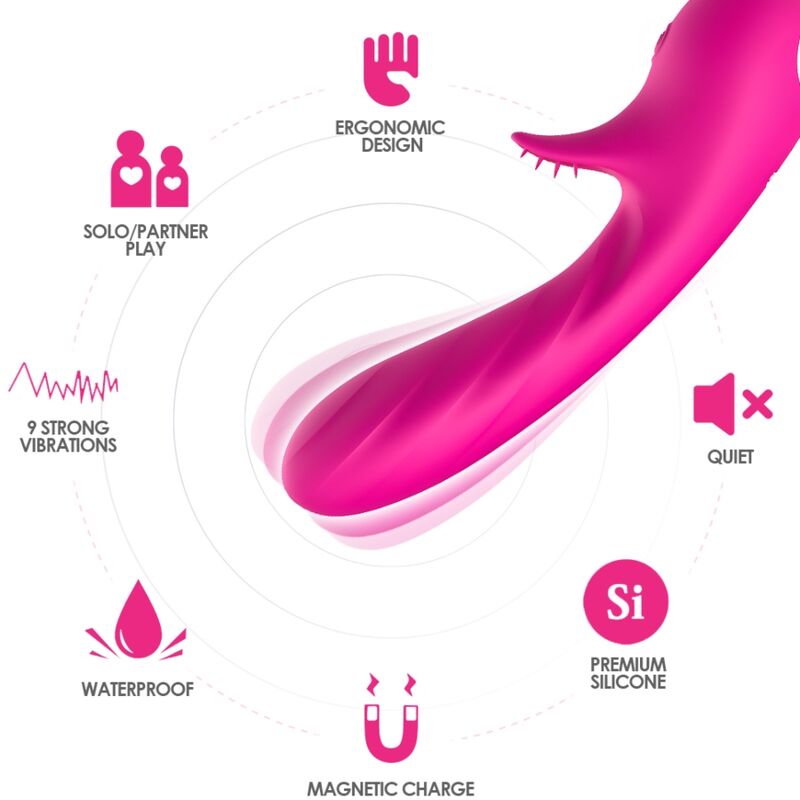 ARMONY - VIBRATORE ROMANCE CON STIMOLATORE FUCSIA