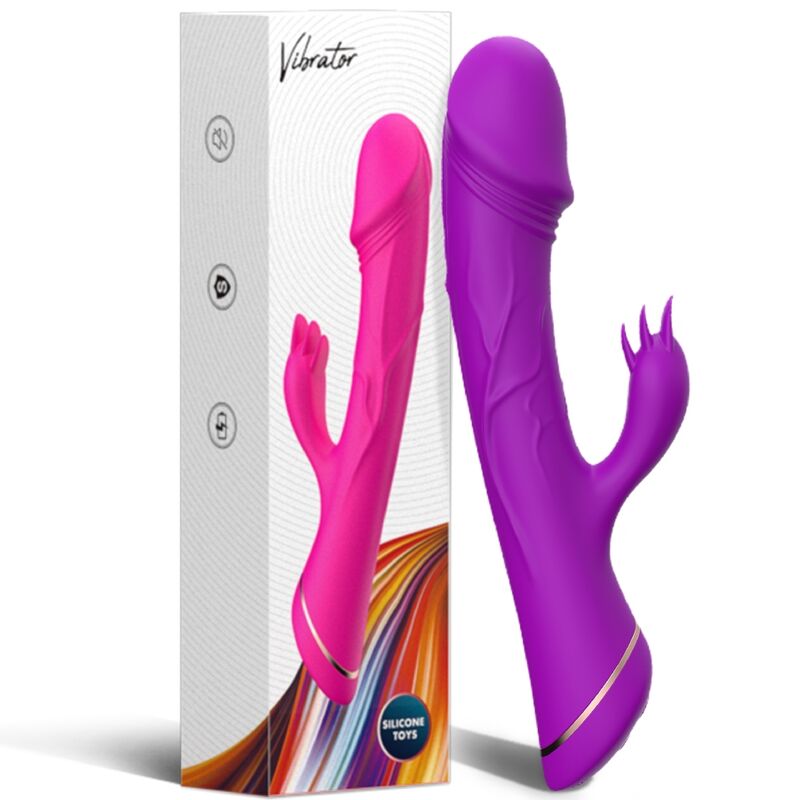 ARMONY - VIBRATORE DILDO CONIGLIO IN SILICONE VIOLA