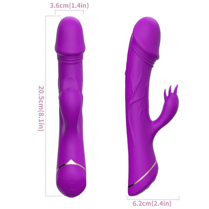 ARMONY - VIBRATORE DILDO CONIGLIO IN SILICONE VIOLA