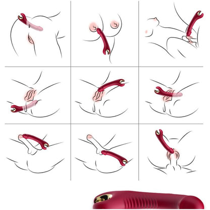 ARMONY - VIBRATORE E ROTATORE PRINCE DILDO ROSSO