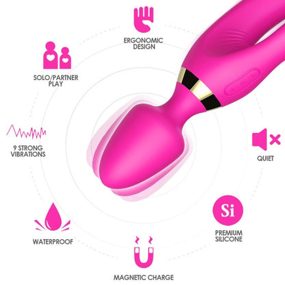 ARMONY - MASSAGGIATORE E VIBRATORE RABBIT FUCSIA