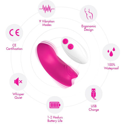 ARMONY - VIBRATORE TELECOMANDO BUTTERFLY ROSA