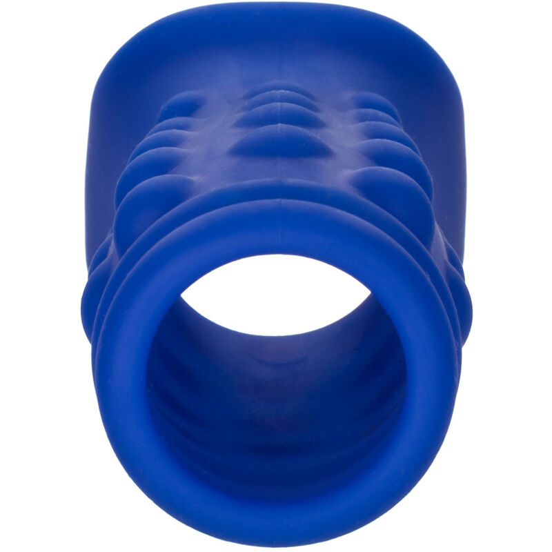 CALEXOTICS - ACESSORIO ADMIRAL COPERTURA PER PENE CON PERLINE IN SILICONE MORBIDO BLU