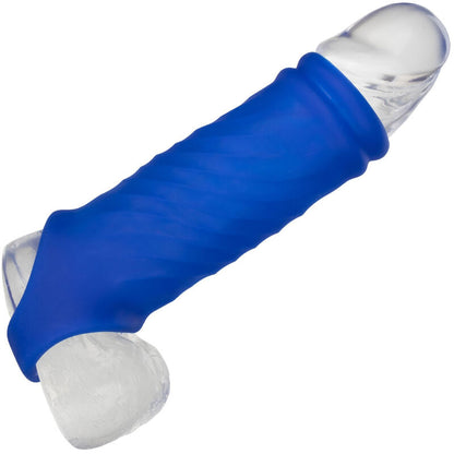 CALEXOTICS - ACESSORI SEX TOY ADMIRAL COPERTURA PER PENE WAVE IN SILICONE  BLU