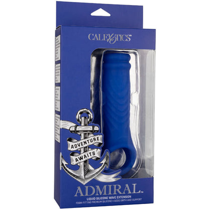 CALEXOTICS - ACESSORI SEX TOY ADMIRAL COPERTURA PER PENE WAVE IN SILICONE  BLU