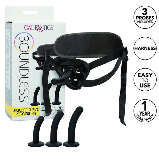 CALEXOTICS -ACESSORIO PER DILDO  BOUNDLESS KIT DI PEGGING PER CURVE IN SILICONE