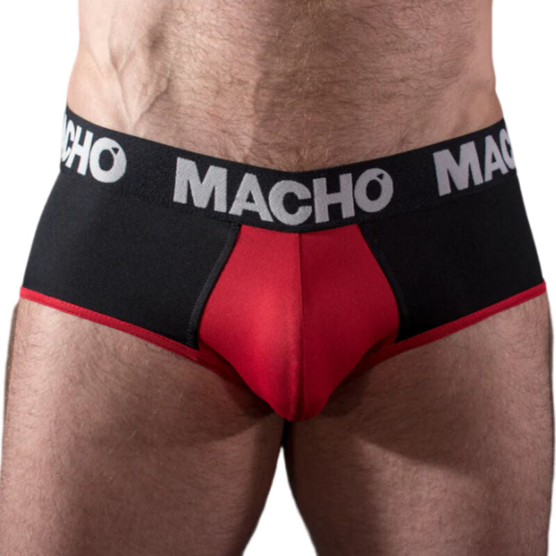 MACHO - MS26N SLIP UOMO NERO/ROSSO S