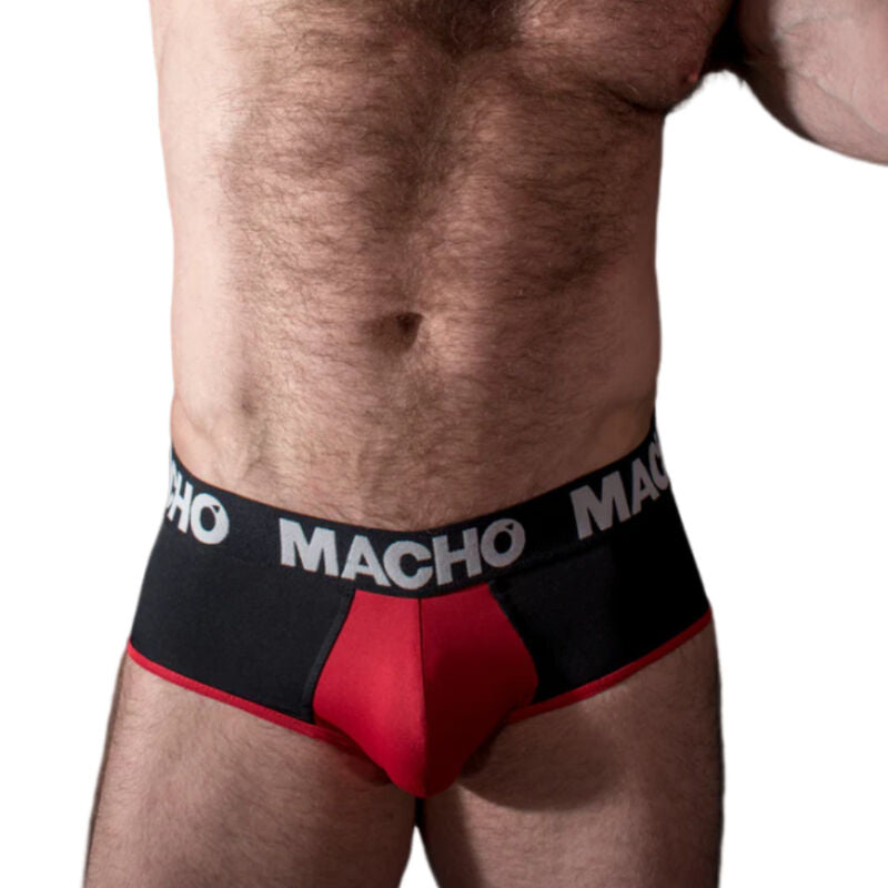 MACHO - MS26N SLIP UOMO NERO/ROSSO S