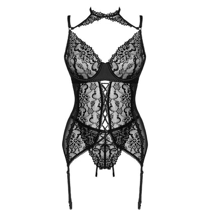 LIVCO CORSETTI FASHION - COLLEZIONE GIELLANDRA FOR THE SENSES CORSETTO + PANTY NERO