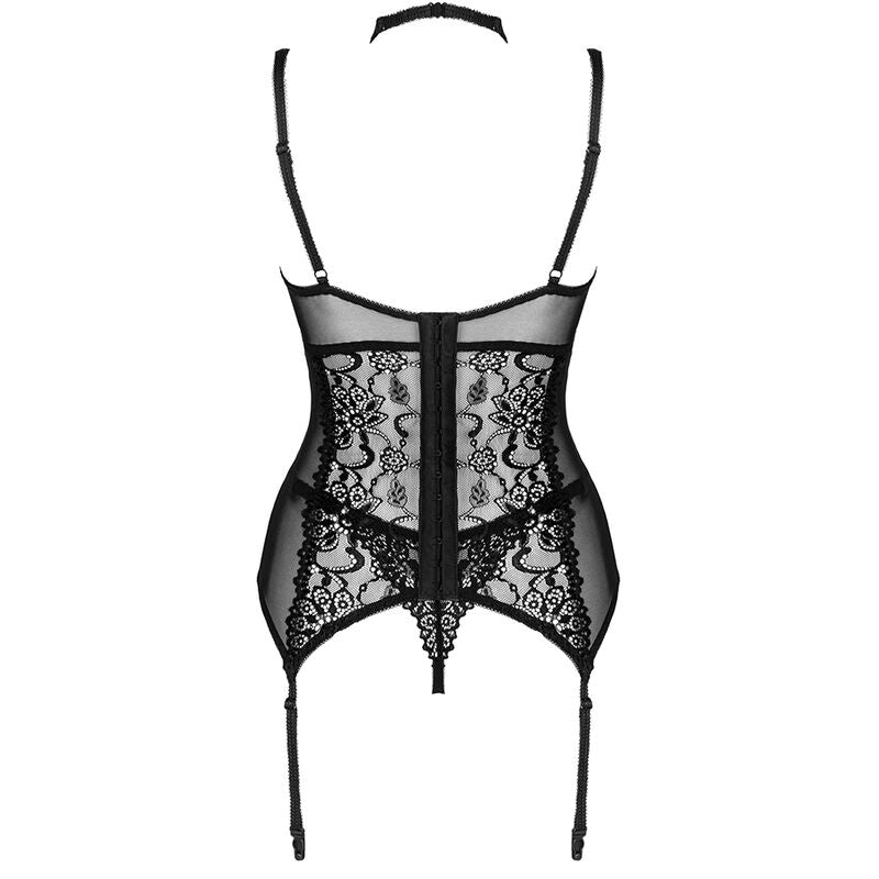 LIVCO CORSETTI FASHION - COLLEZIONE GIELLANDRA FOR THE SENSES CORSETTO + PANTY NERO