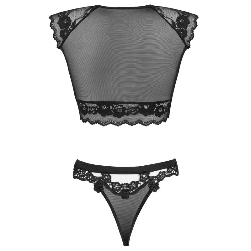 LIVCO CORSETTI FASHION - TIMOSAN LC 90631 REGGISENO + SLIP NERO