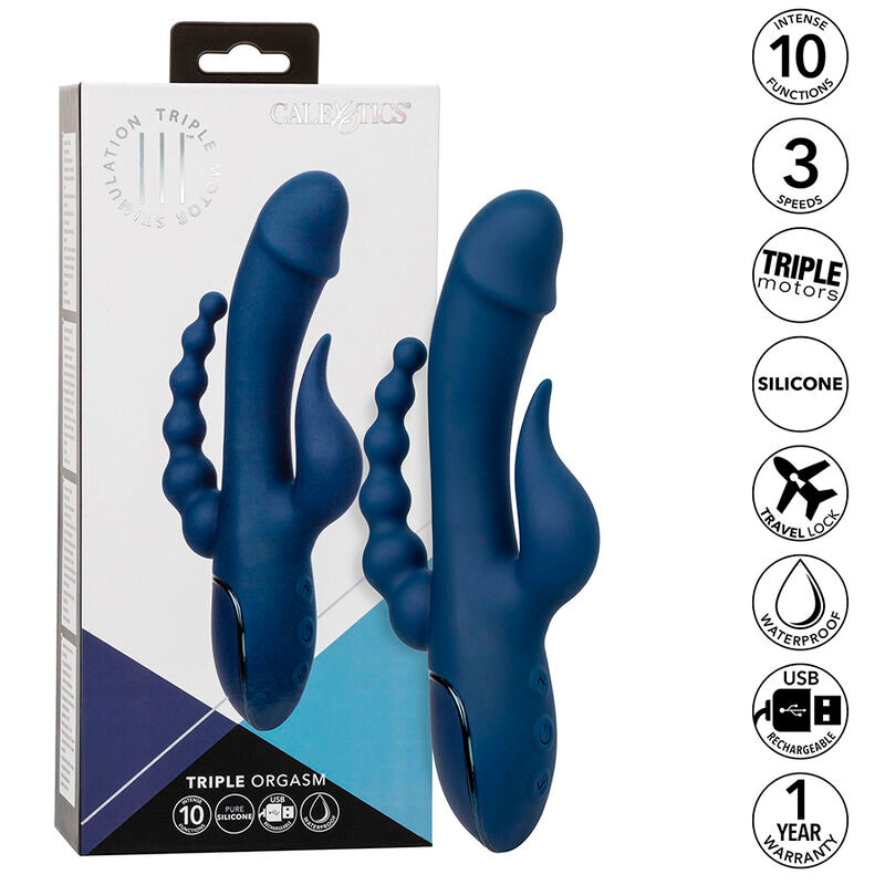 CALEXOTICS - VIBRATORE TRIPLO ORGASMO BLU