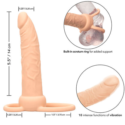 CALEXOTICS - DILDO PERFORMANCE MAXX RICARICABILE DOPPIO PENETRATORE PELLE LEGGERA